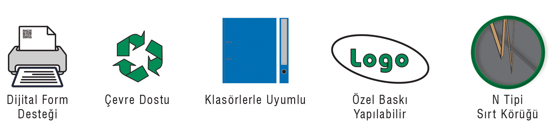 n tipi körüklü askılı dosya