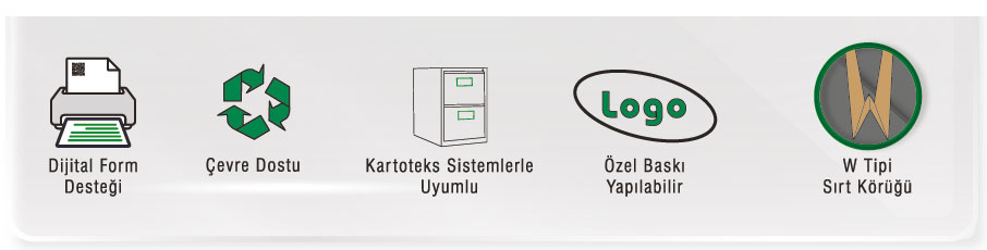 w tipi körüklü askılı dosya